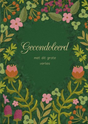 Tsjip | Condoleancekaart | Bloemen | Lief