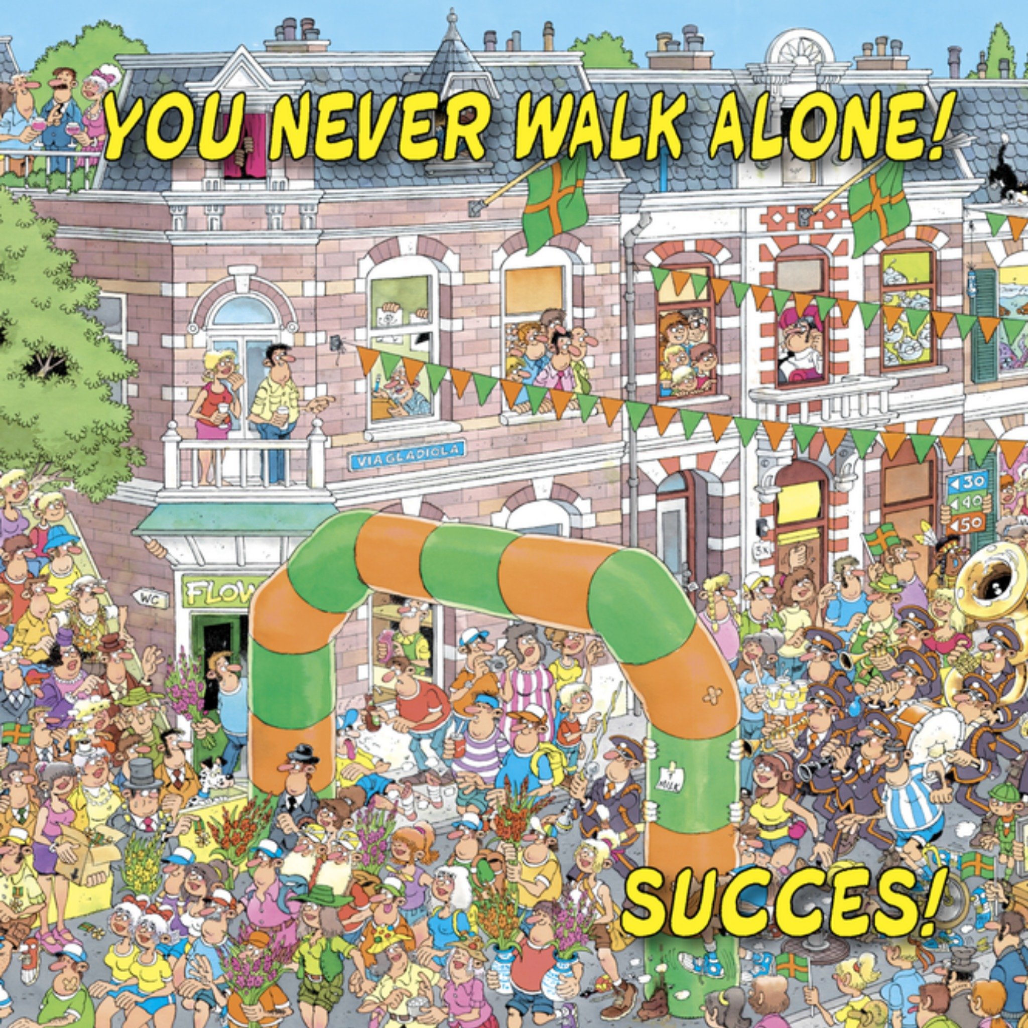 Succeskaart illustratie Vierkante Kaart Jan van Haasteren