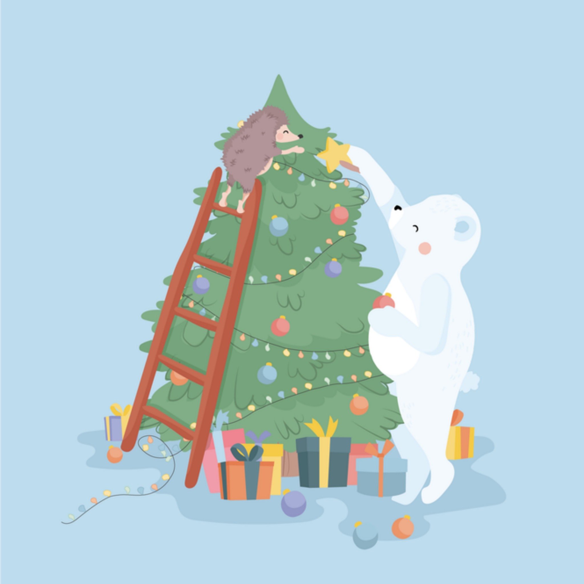 Tante Kaartje Kerstkaart Lief Vierkant