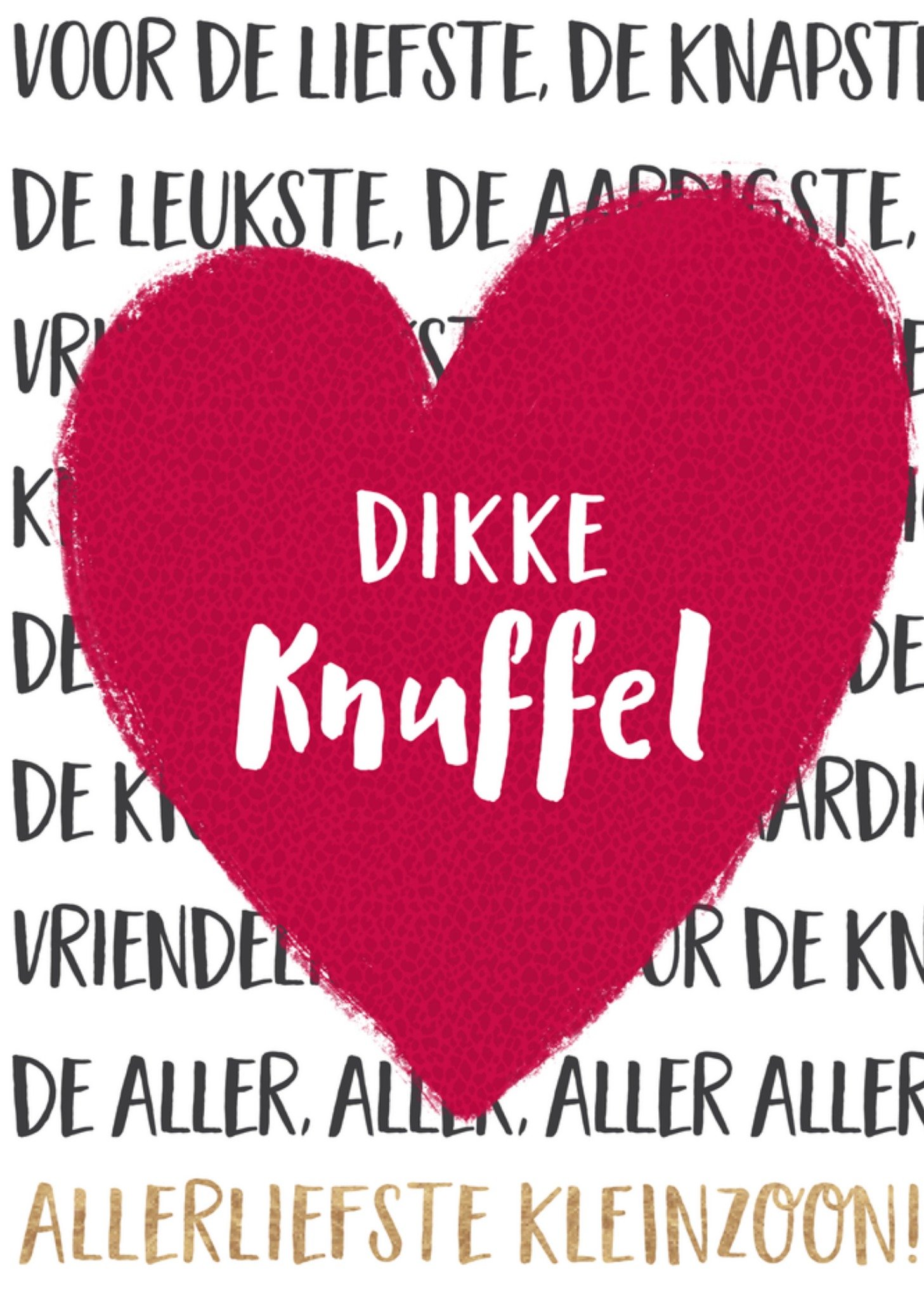 Valentijnskaart kleinzoon hartje Kaart Tsjip