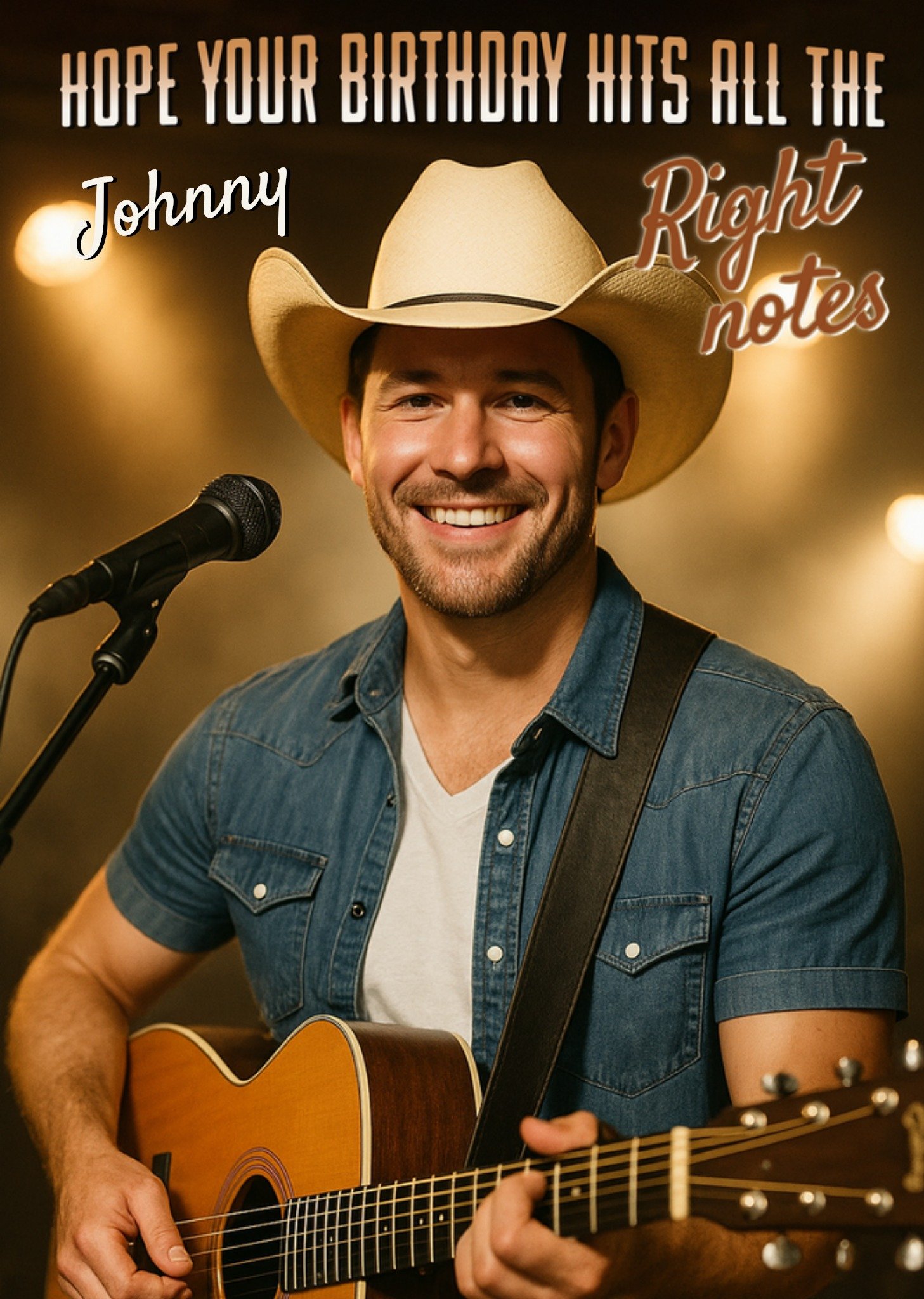 Verjaardagskaart Face Swap Hope Your Birthday Hits All The Right Notes Greetz