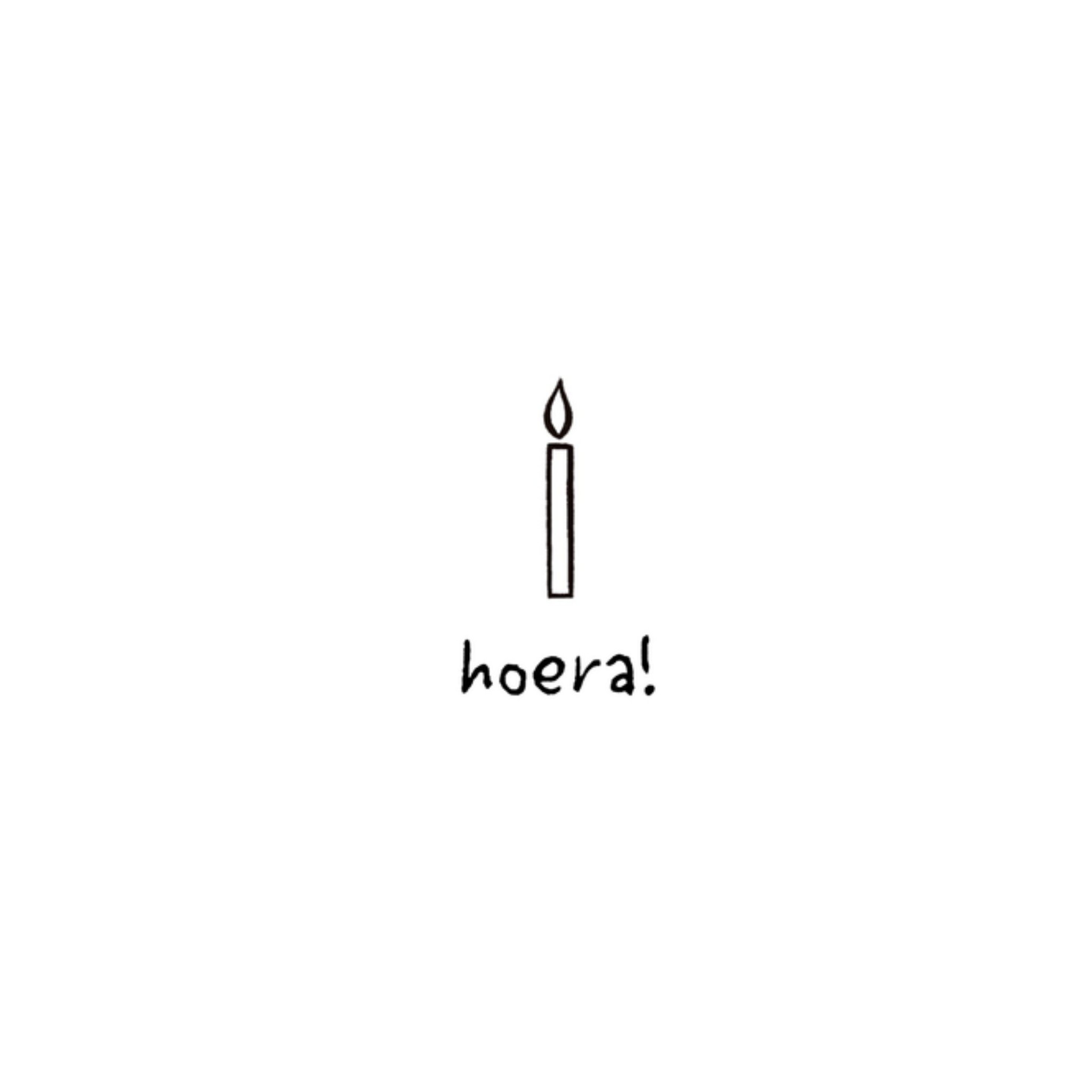 Greetz Verjaardagskaart kaarsje hoera! Vierkant