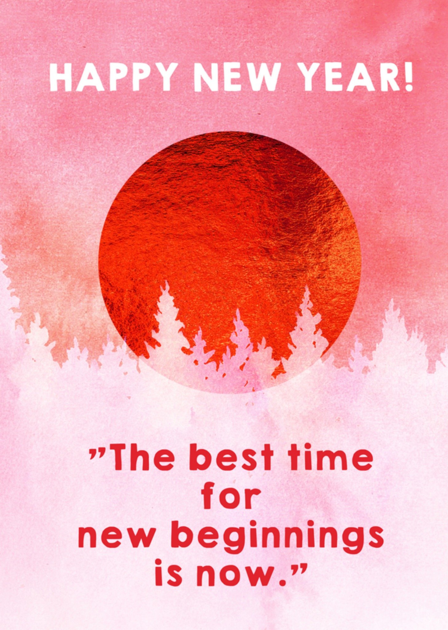 Nieuwjaarskaart New beginnings Kaart Bright Spot