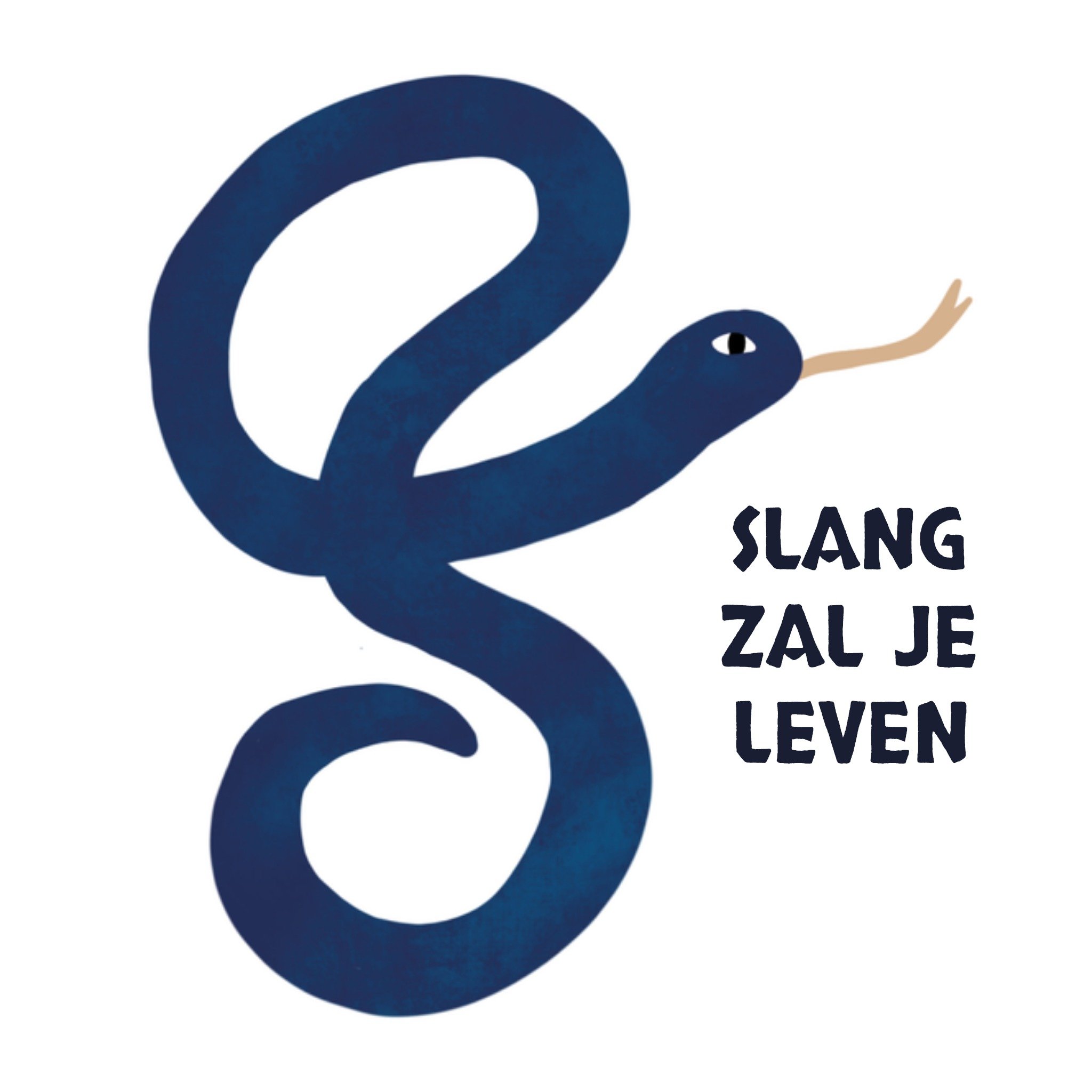 Greetz Verjaardagskaart slang illustratie Vierkant