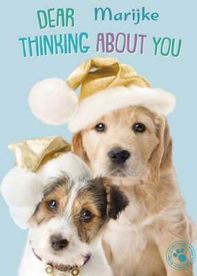 Studio Pets By Myrna Puppy’s Ik Denk Aan Je Kerst Kaart