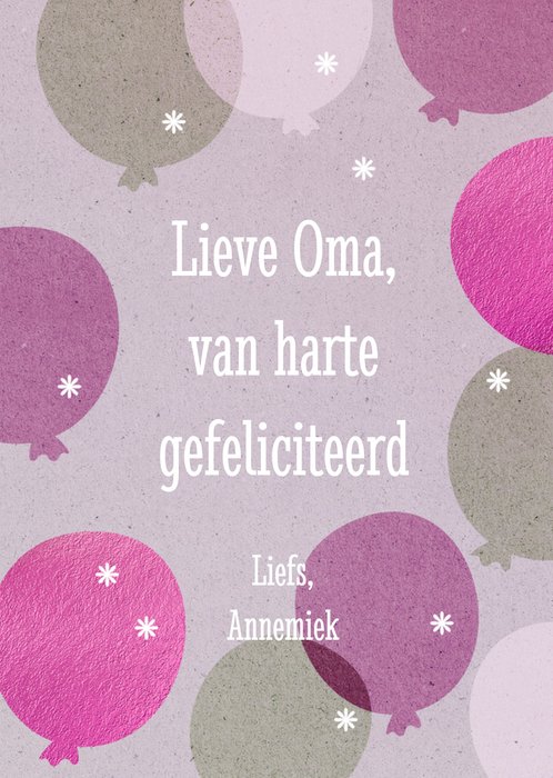 Luckz | Verjaardagskaart | Persoonlijk | Felicitatie | Oma