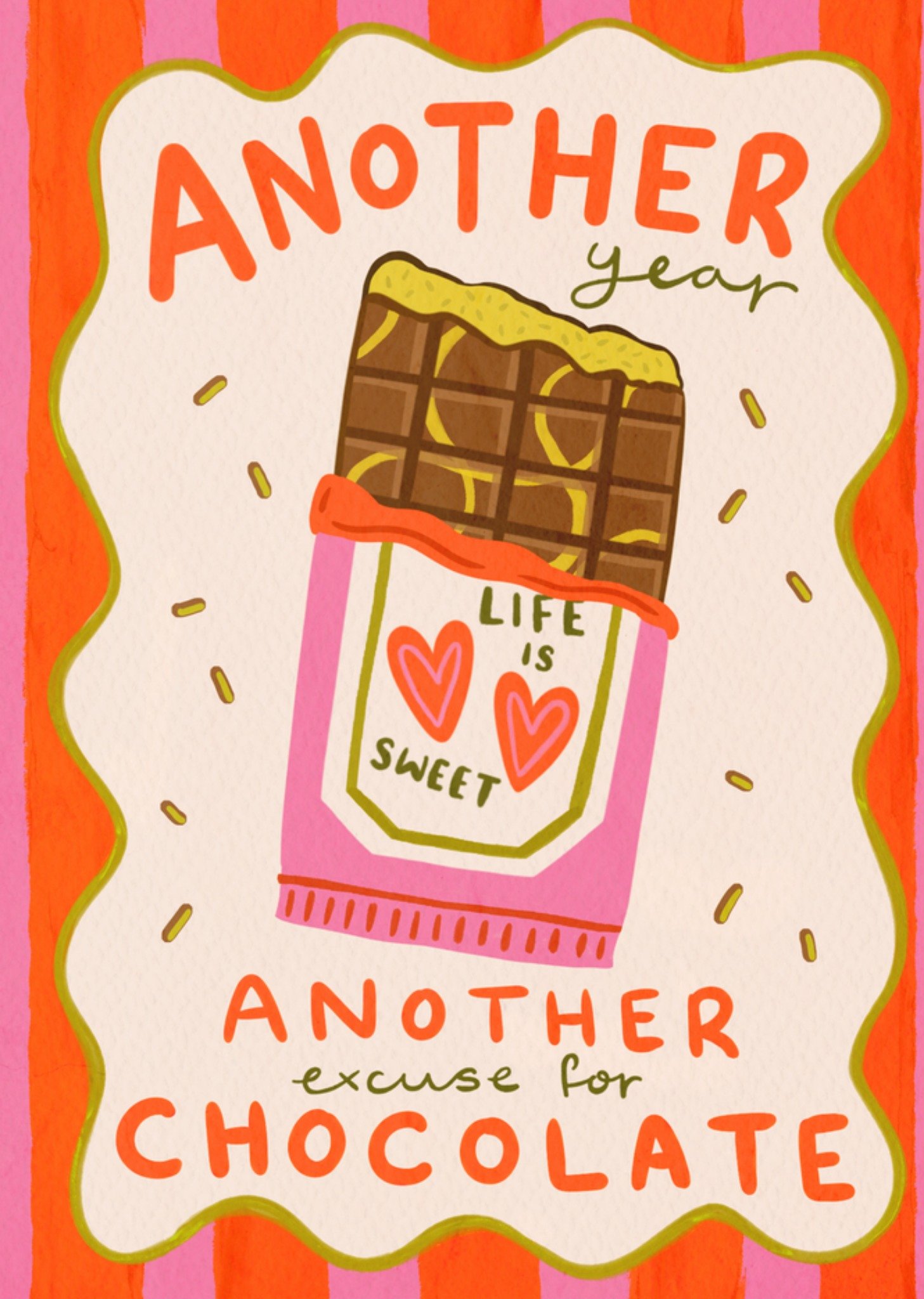 Verjaardagskaart Another Year Another Excuse For Chocolate Greetz