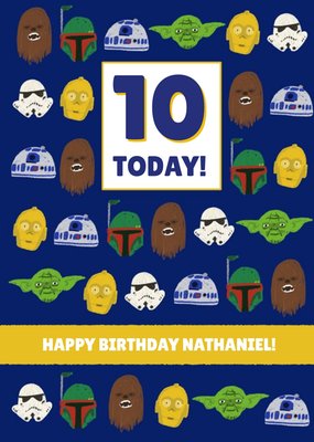 Star Wars Geïllustreerde Personages 10e Verjaardag Kaart