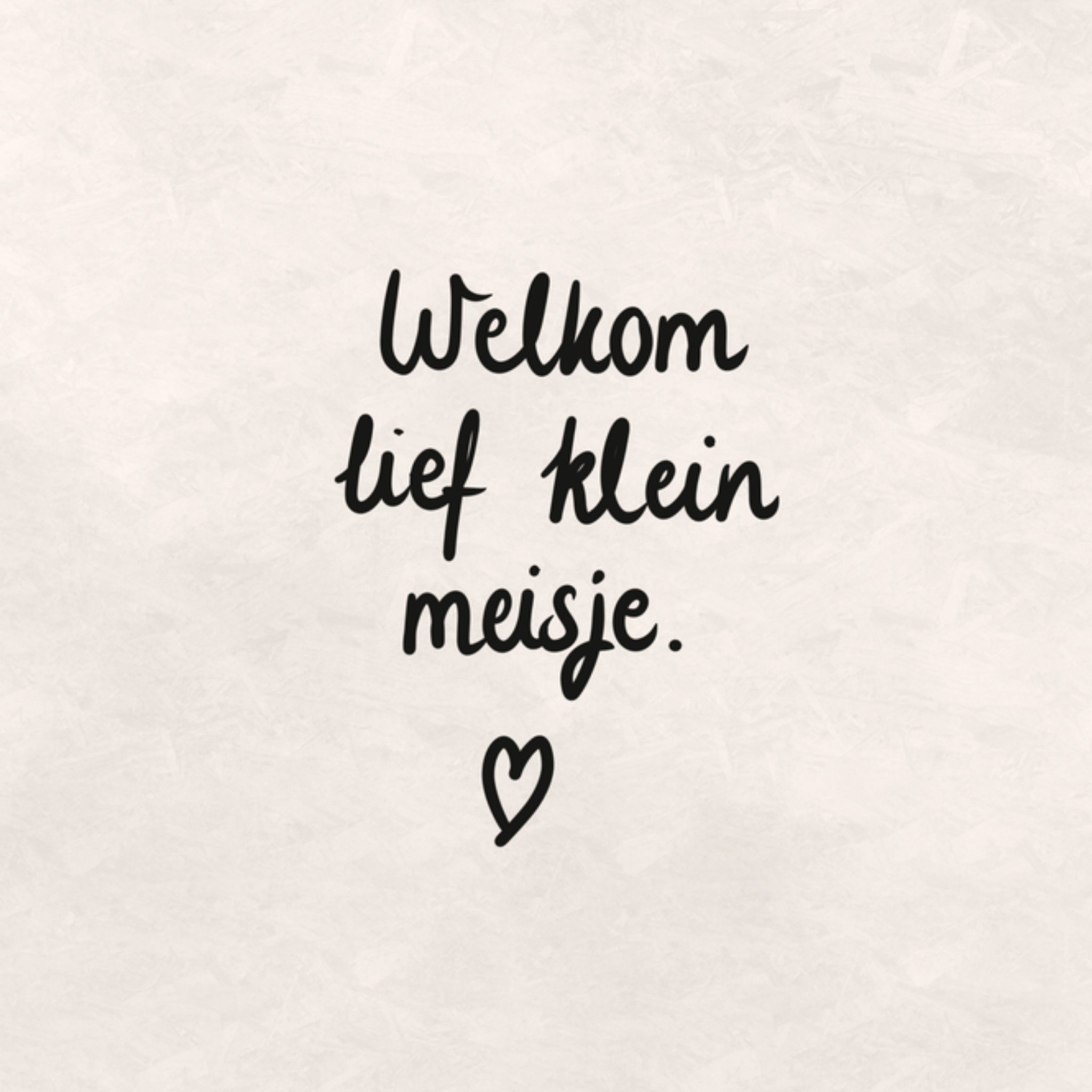 Greetz Geboortekaart lief klein meisje Vierkant