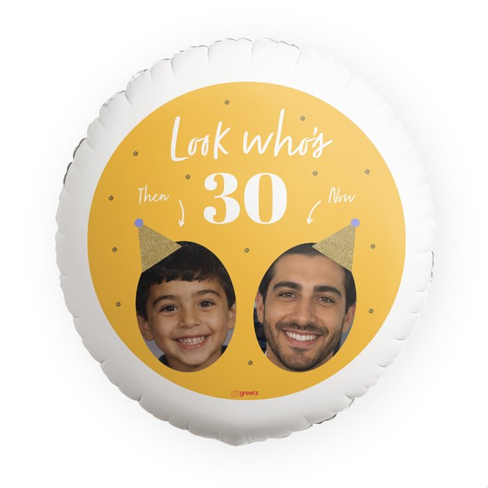 Ballon | Look Who's 30! | Foto & leeftijd aanpasbaar