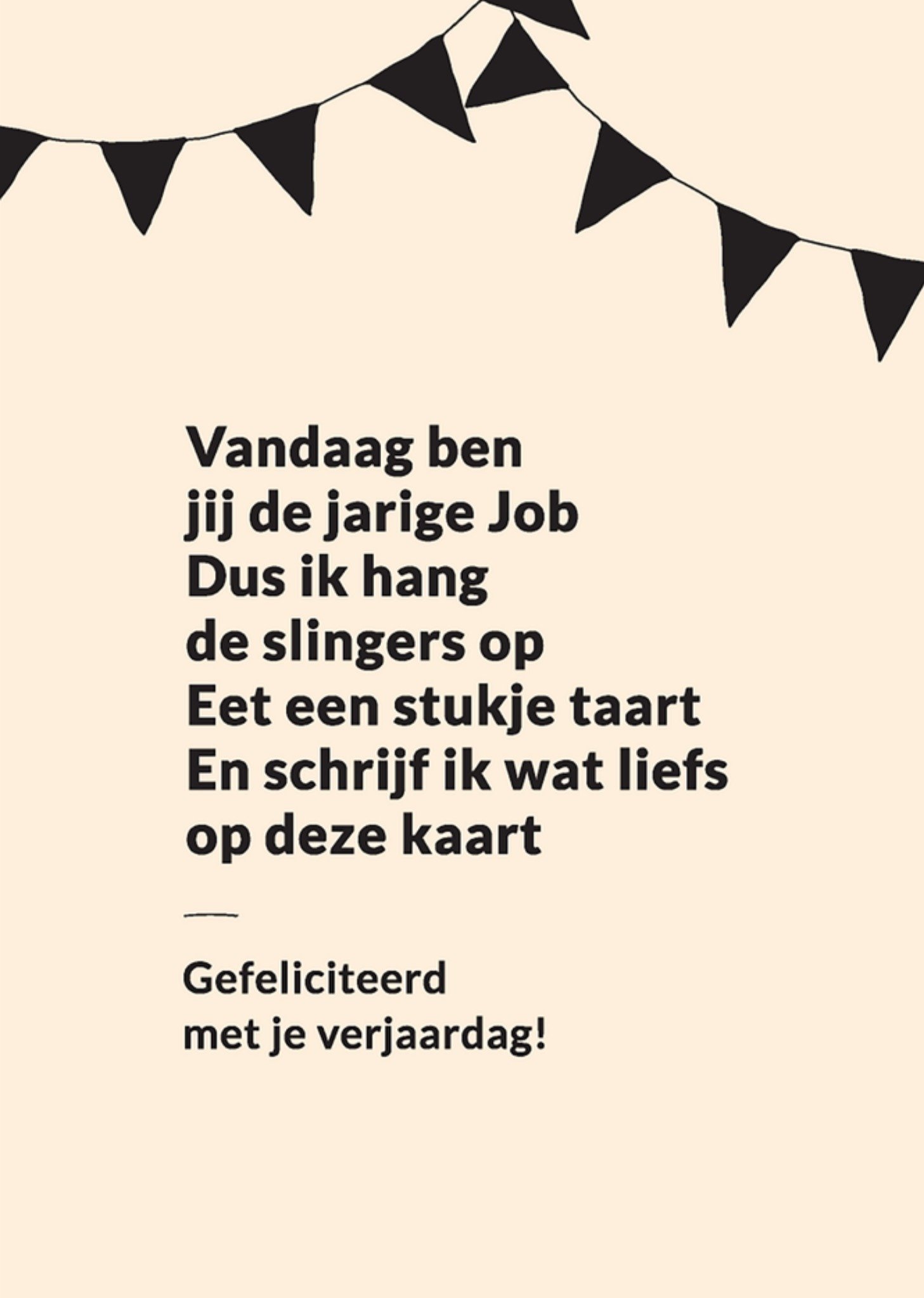 Dagelijkse Broodkruimels Verjaardagskaart Jarige Job Kaart Dagelijksebroodkruimels