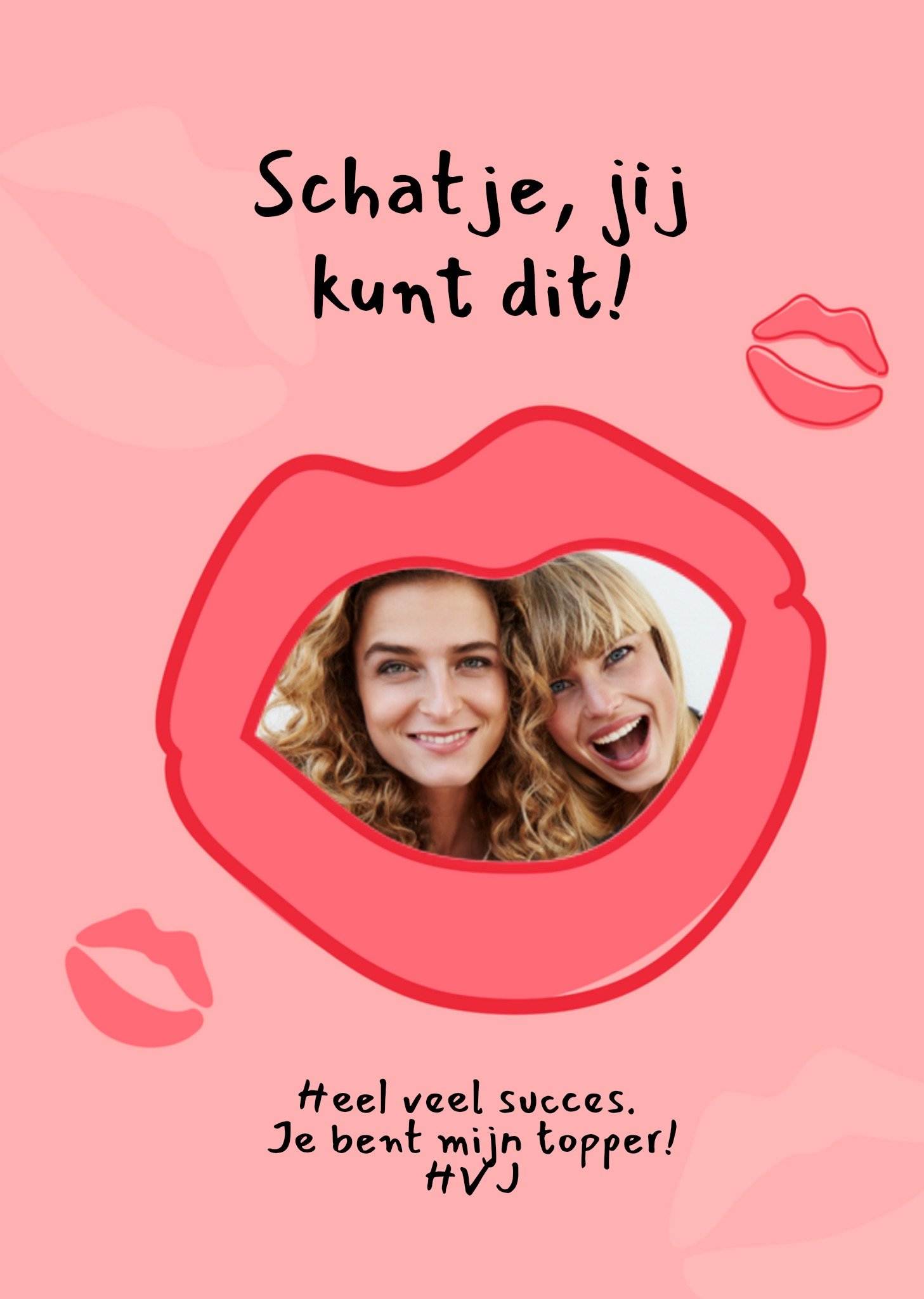 Succeskaart Schatje, jij kunt dit! Kaart Greetz