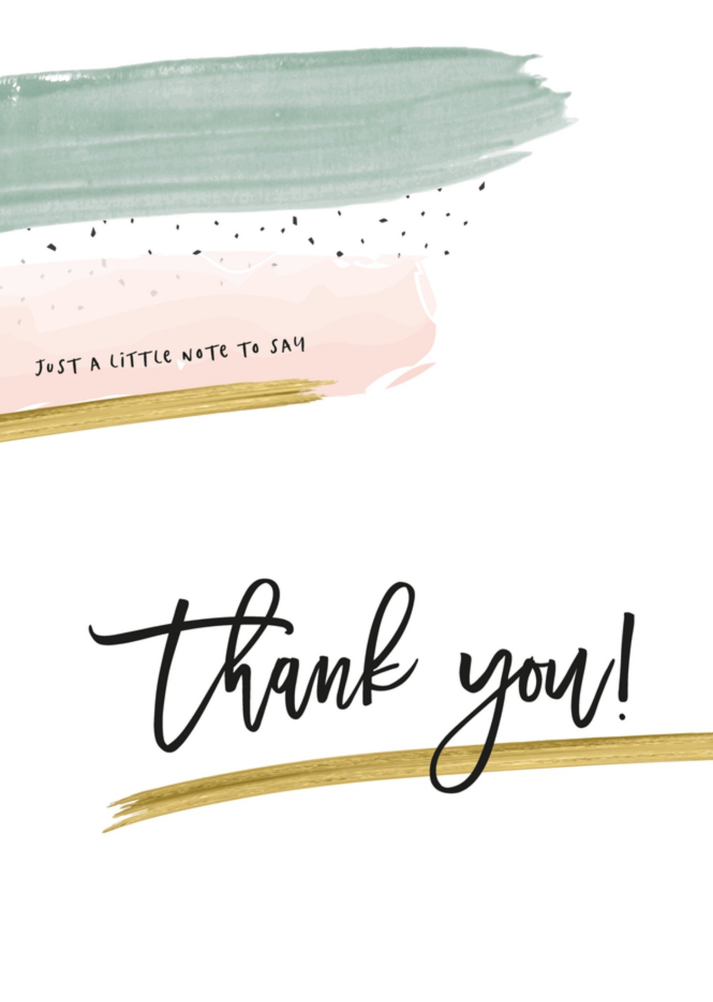 bedankkaart Verfstrepen Thank you! Kaart Tsjip