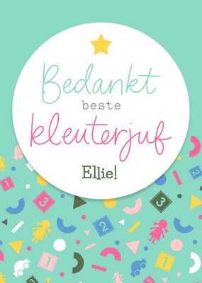 Letters by Julia | Bedankkaart | met naam | juf