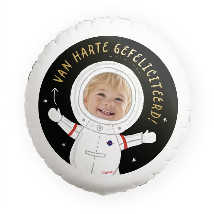 Ballon | Van harte gefeliciteerd | Foto aanpasbaar