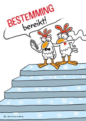 TMS | Huwelijkskaart | grappig | kippen