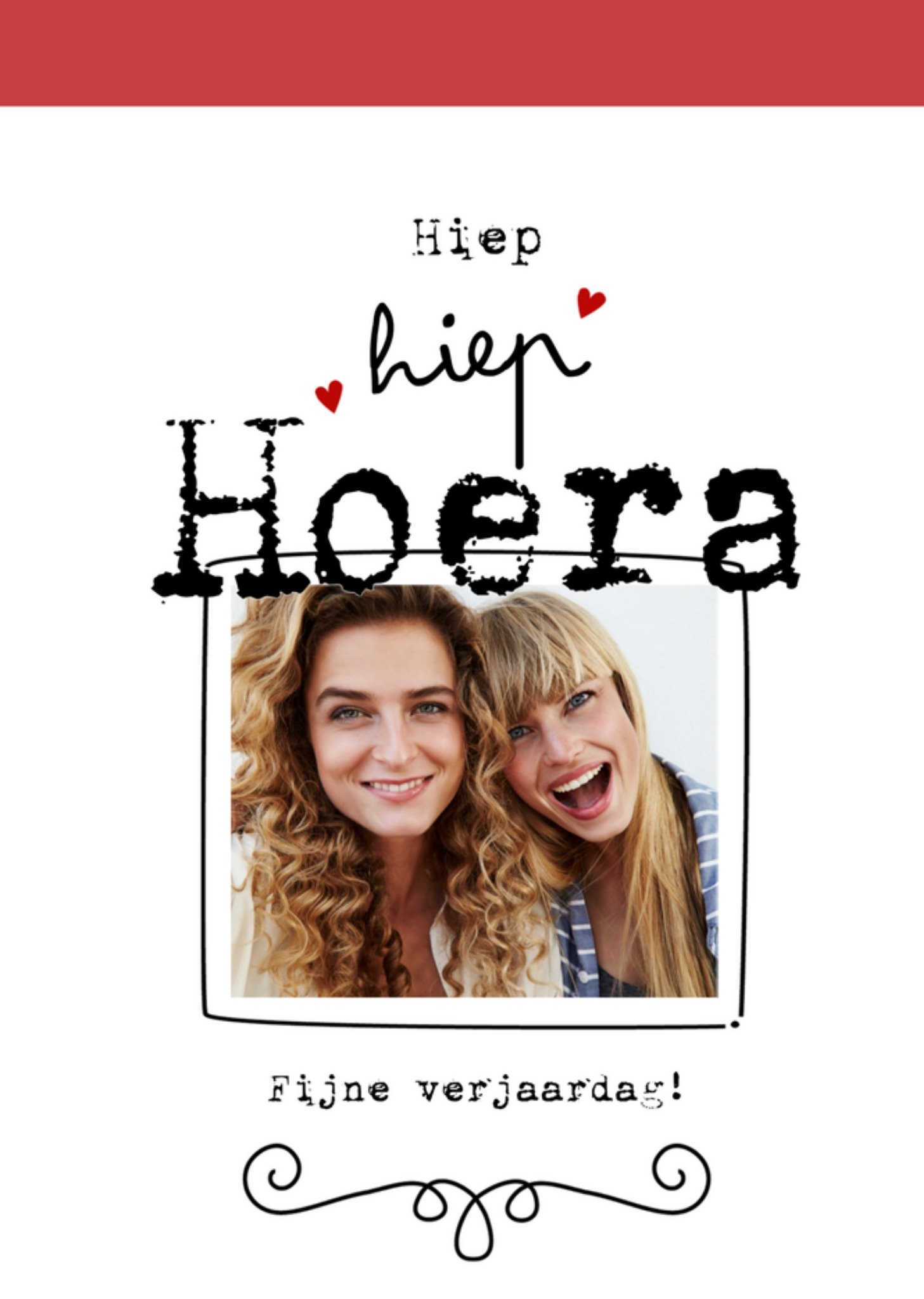 Hiep hiep hoera Aanpasbare foto Kaart Paperclip