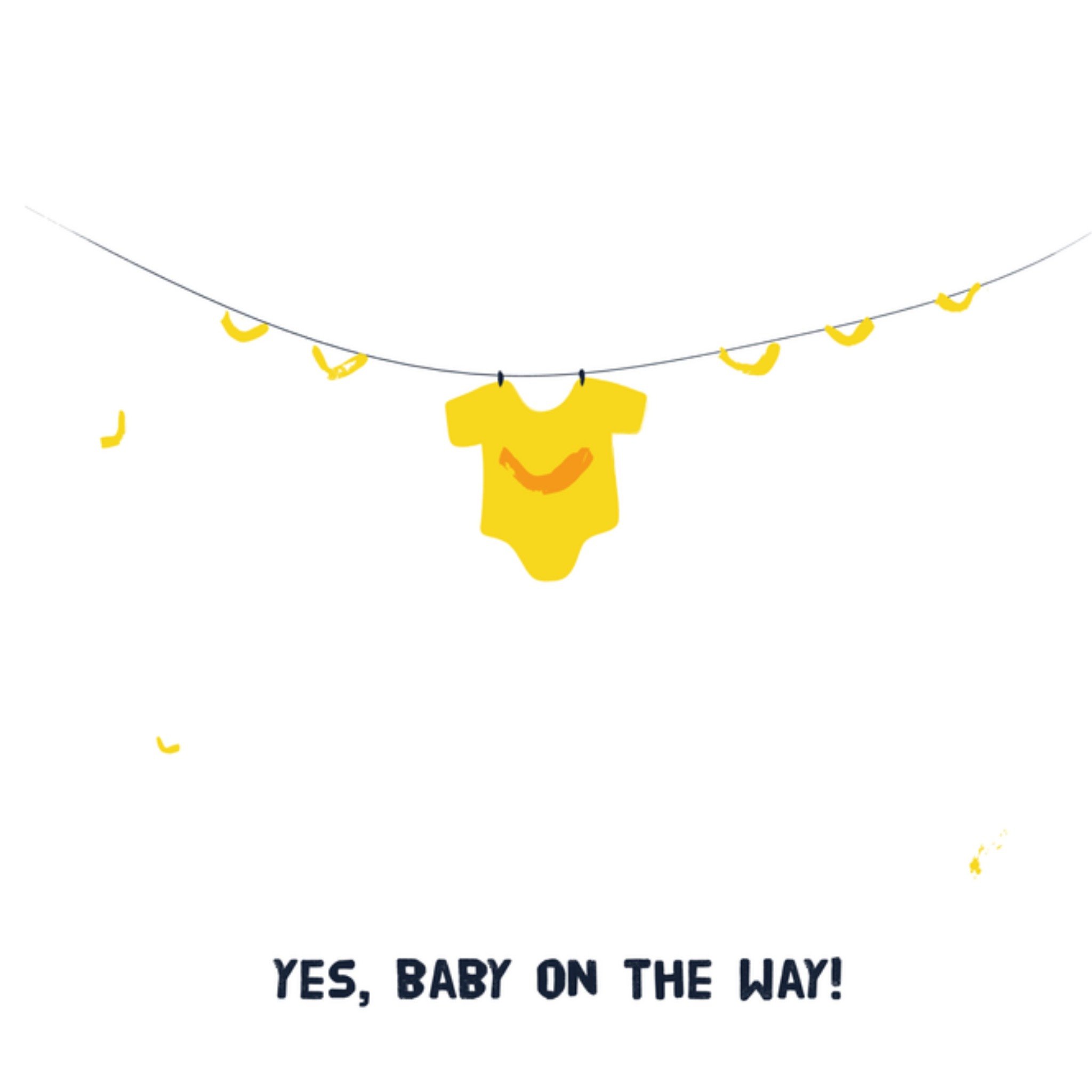 Kitchen of smiles Zwangerschapskaart waslijn Vierkant