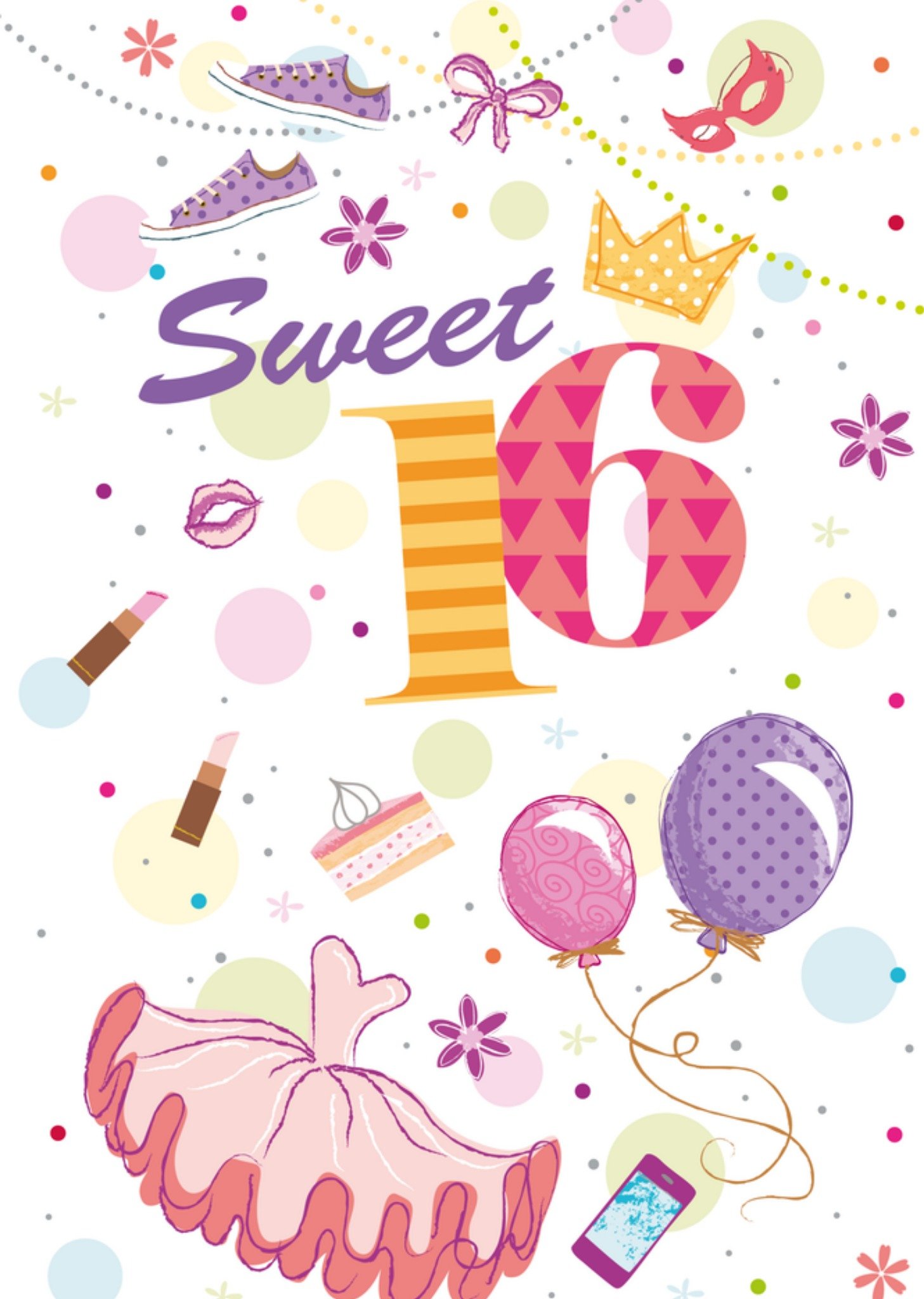 Verjaardag Jurk Meisje Kaart TMS