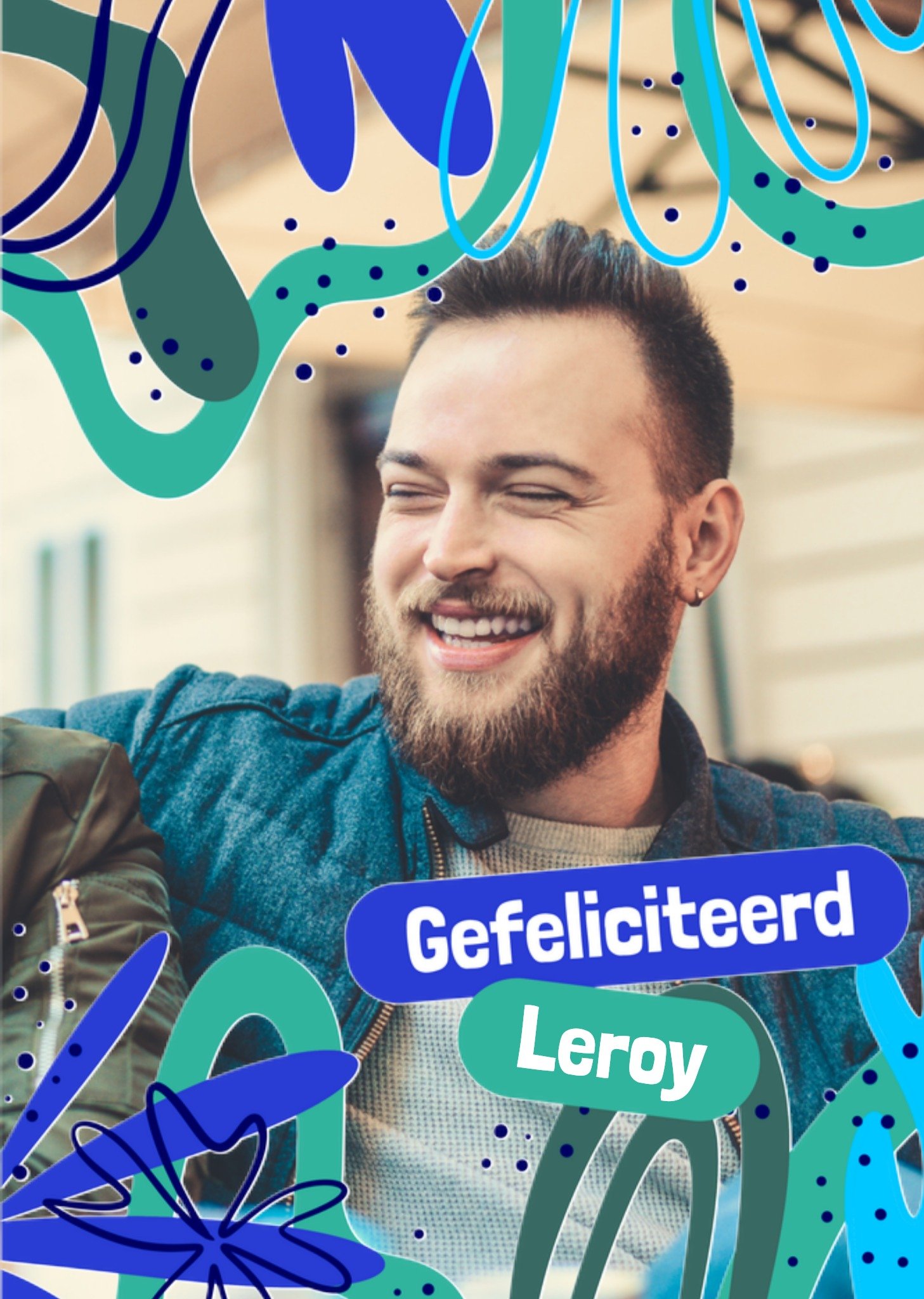 Verjaardagskaart Met foto Aanpasbare tekst Voor hem Kaart Greetz