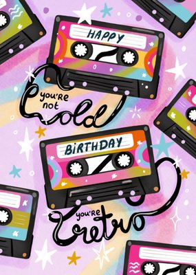 Aniet Illustration | Verjaardagskaart | You’re not old You’re retro