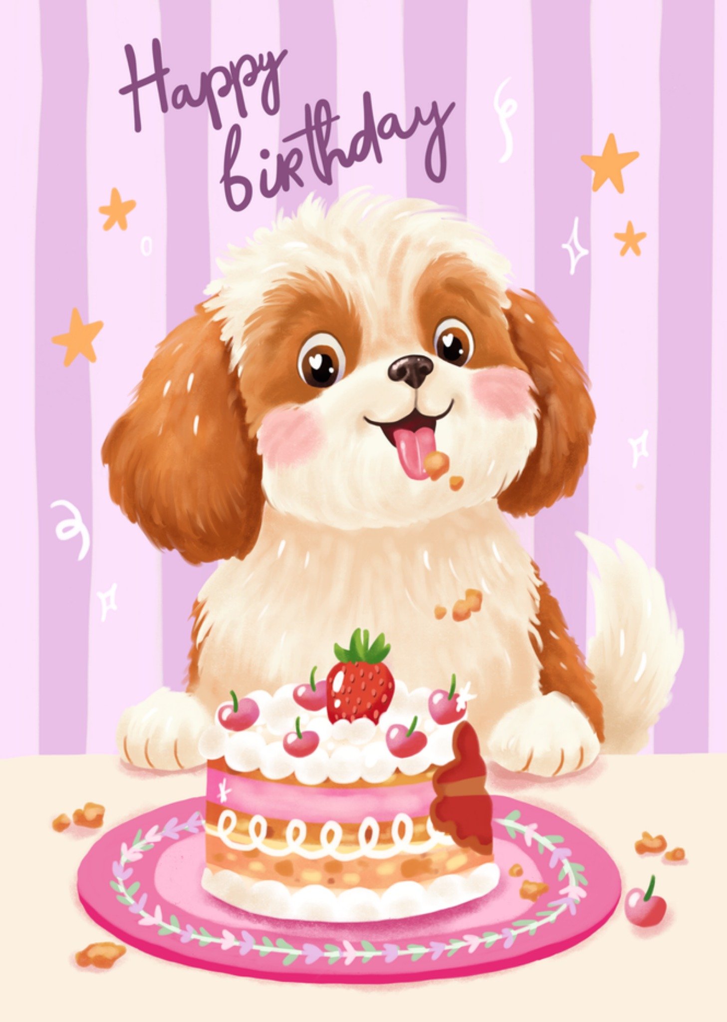Aniet Illustration Verjaardagskaart Happy birthday Standard Card