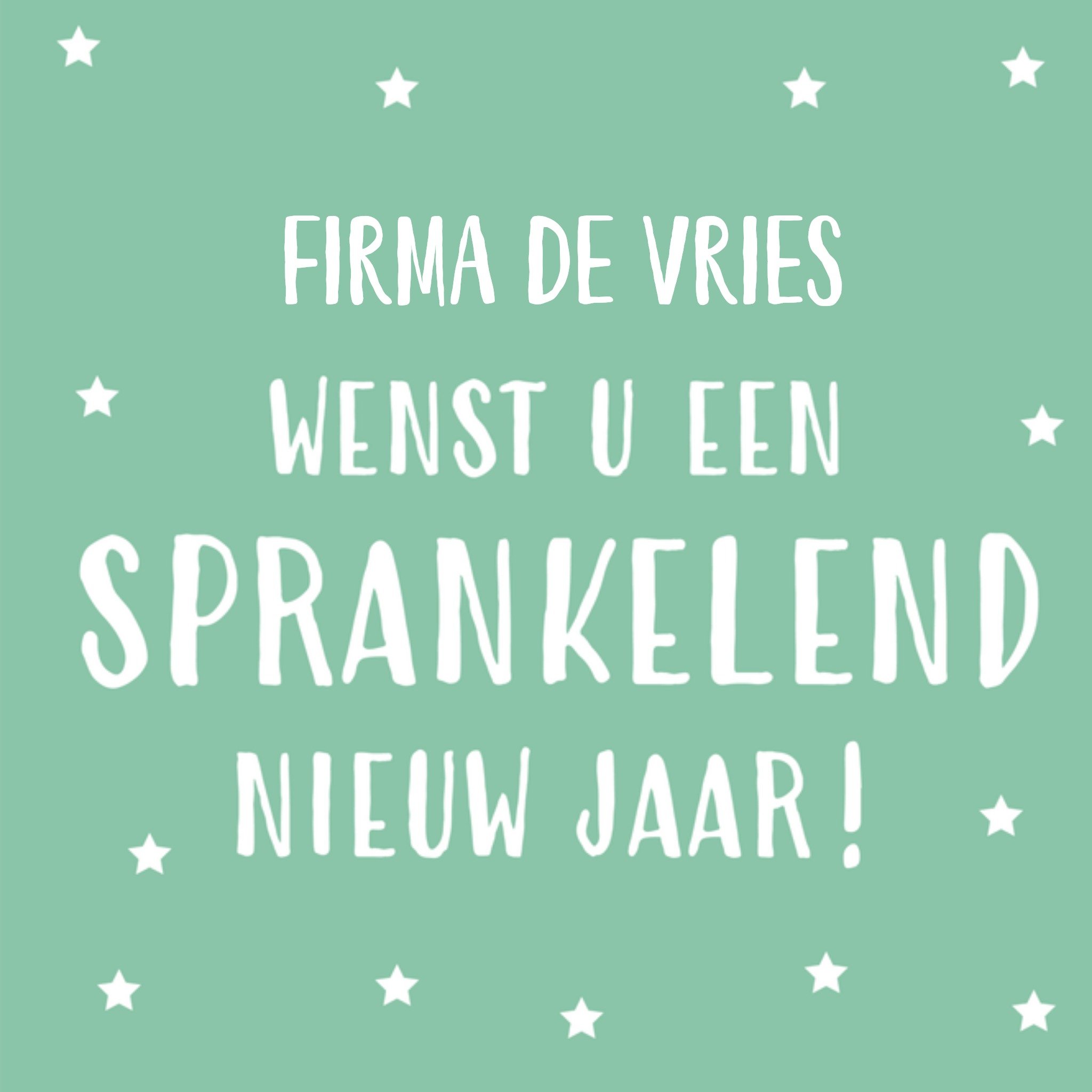 Greetz Nieuwjaarskaart zakelijk Vierkant