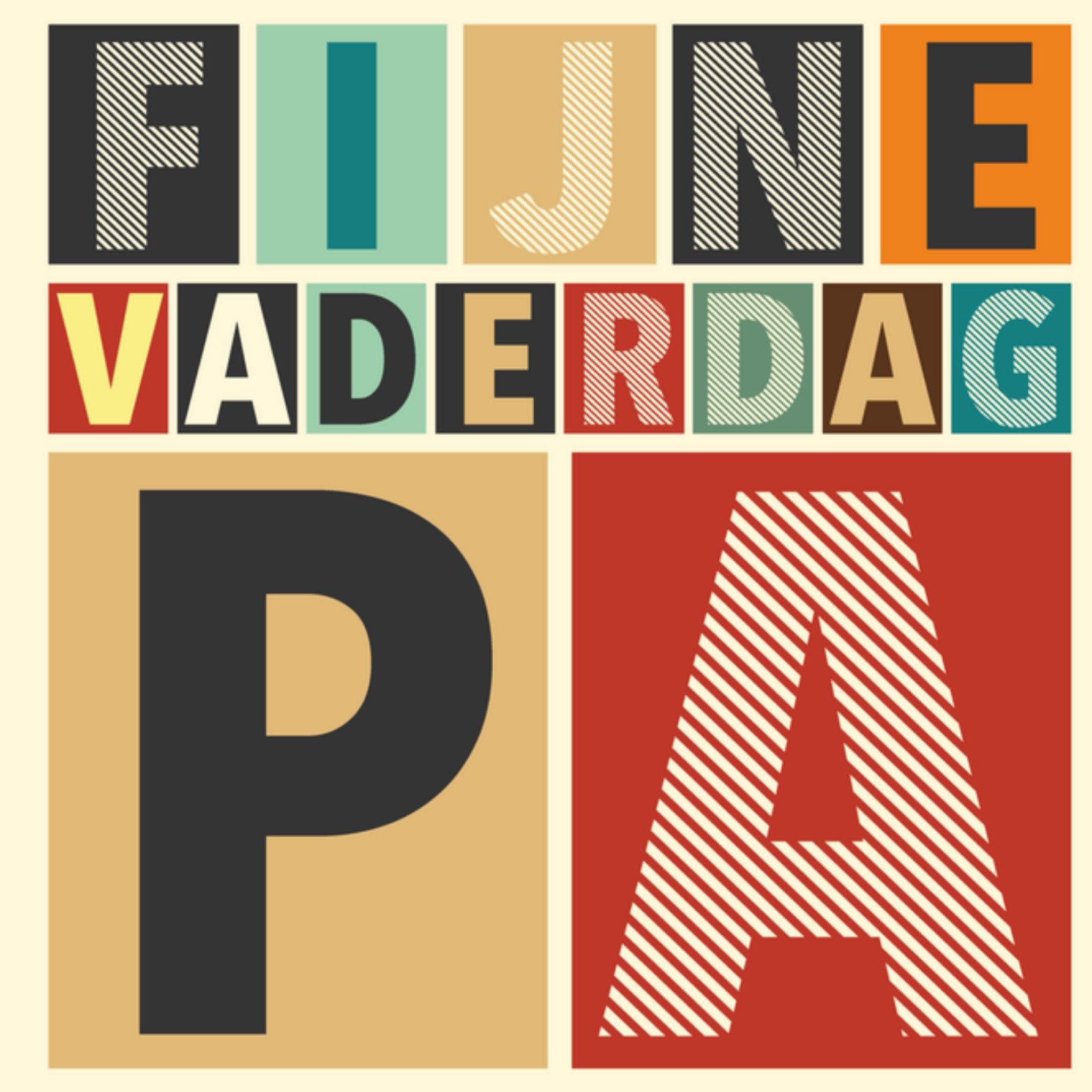 Vaderdagkaart pa Vierkante Kaart Paperclip