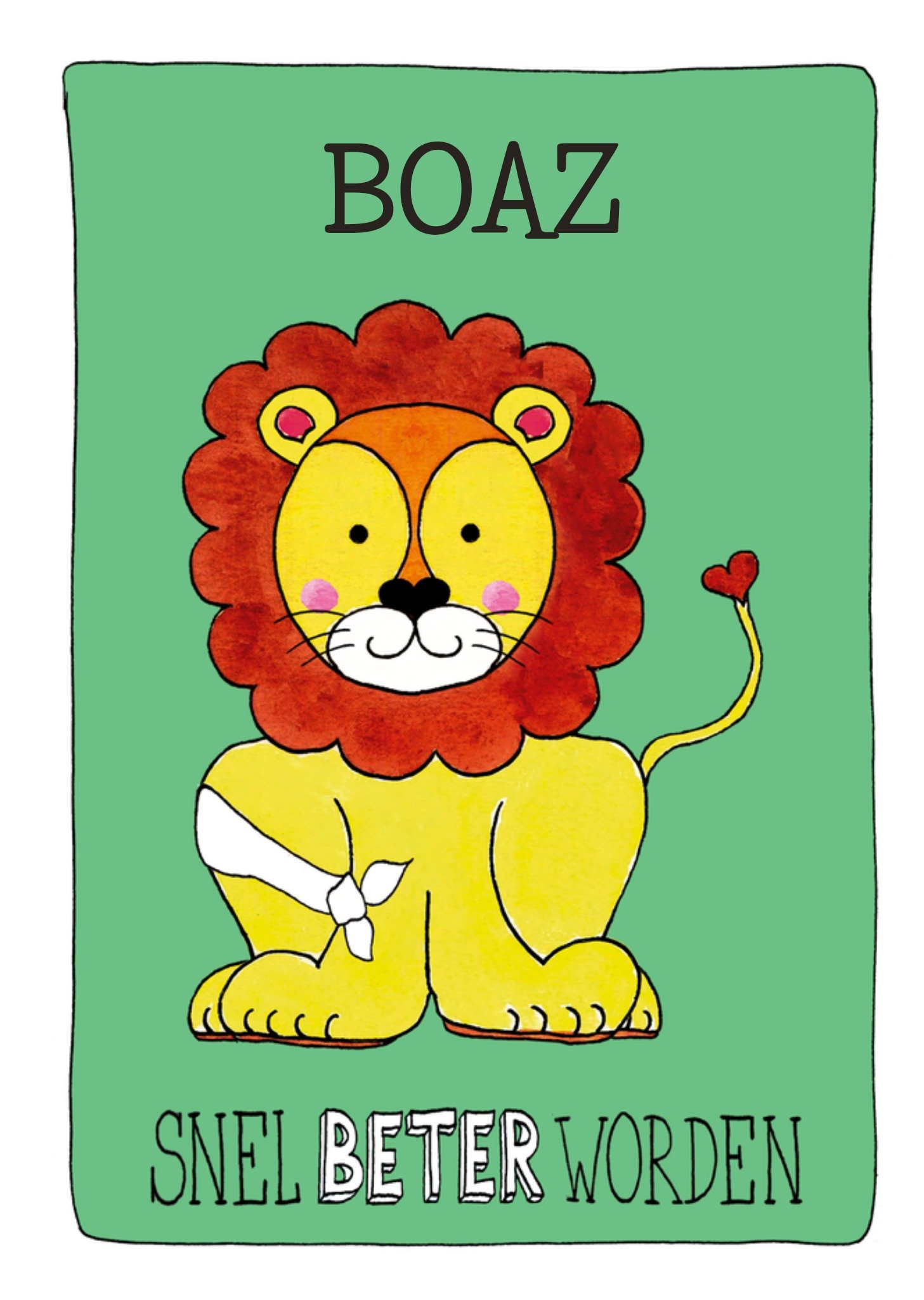 Beterschapskaart Leeuw Kaart Sandysign