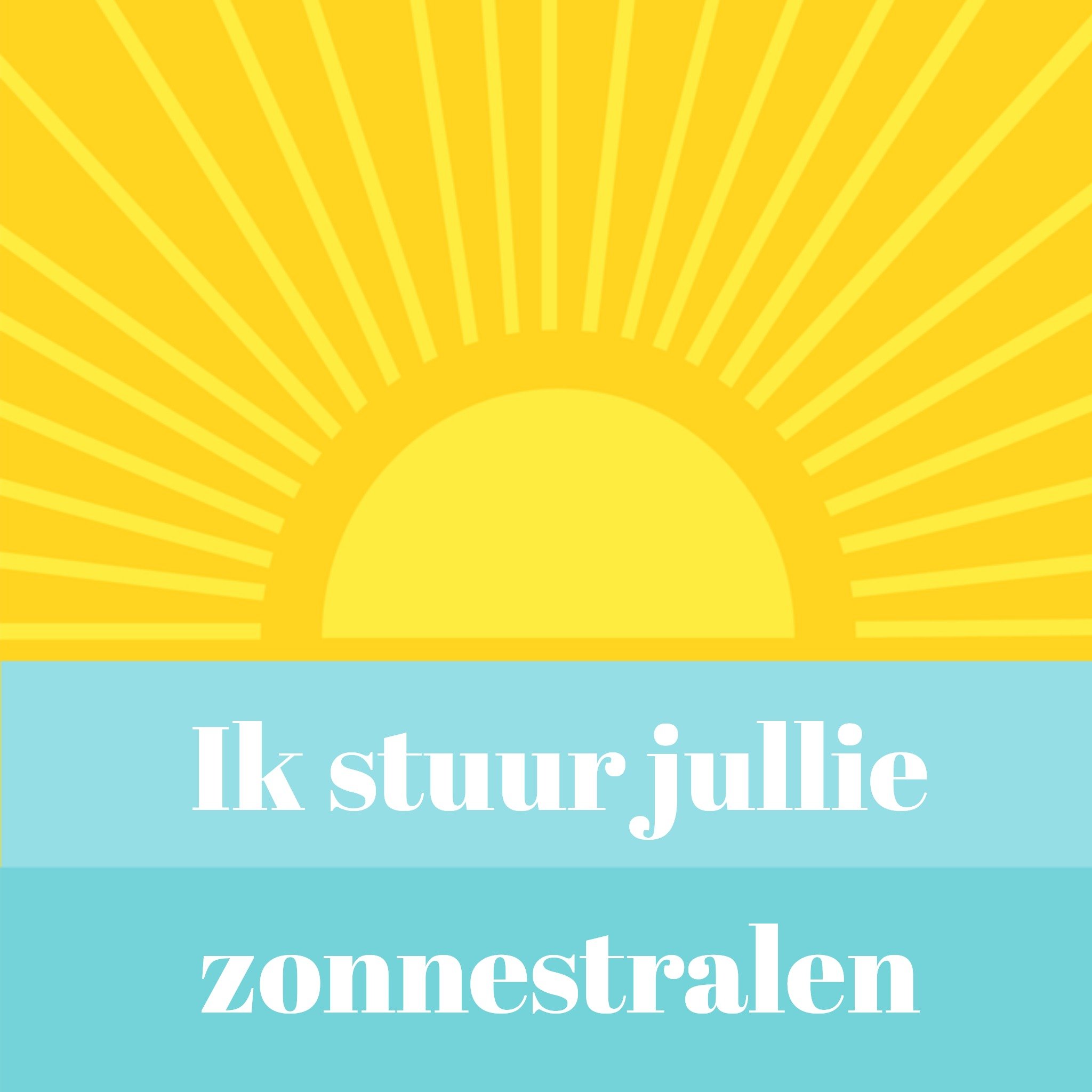 Greetz Sterkte kaart Zon Geel Zonnestralen Vierkant
