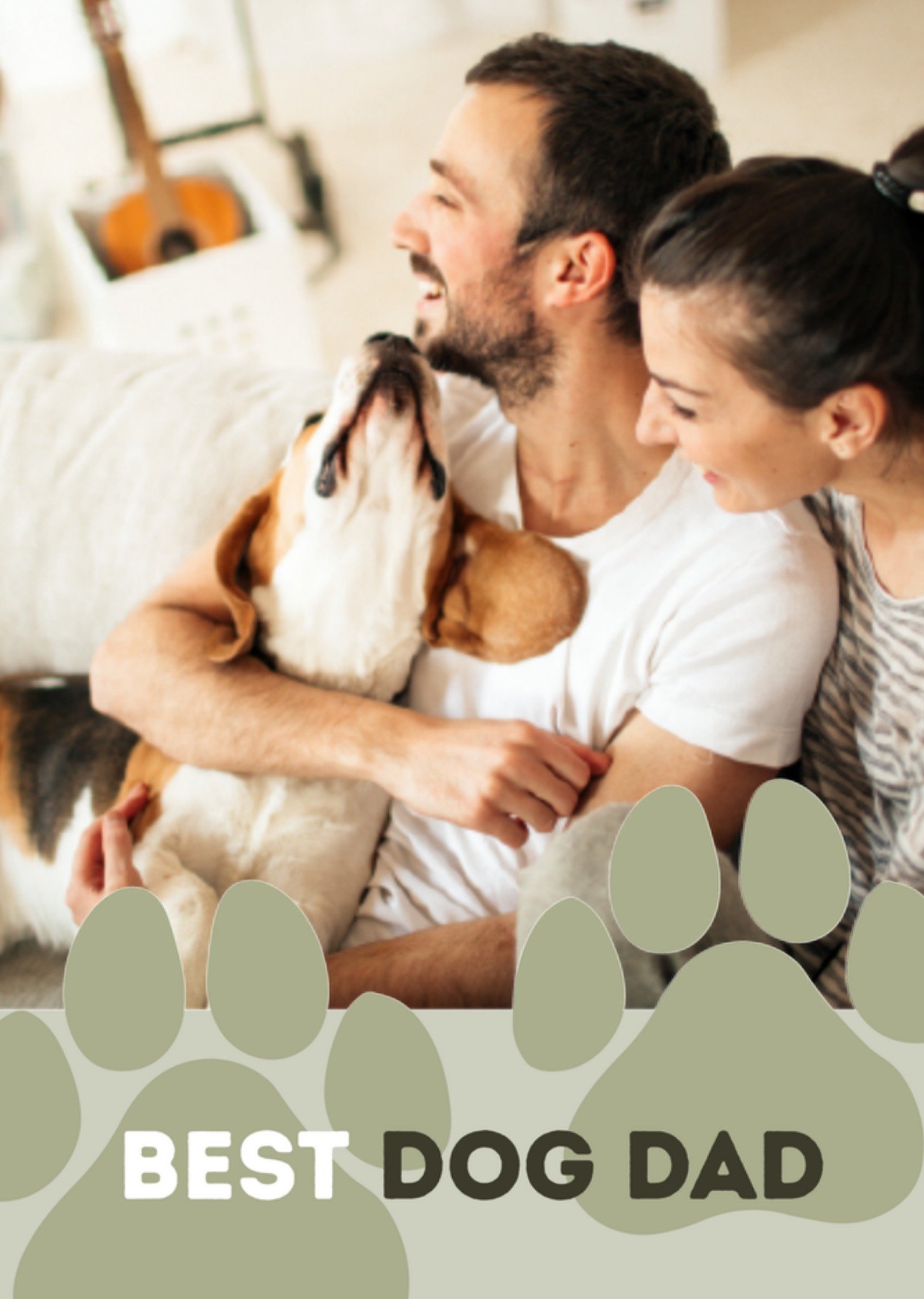 Vaderdagkaart dog dad Kaart Greetz