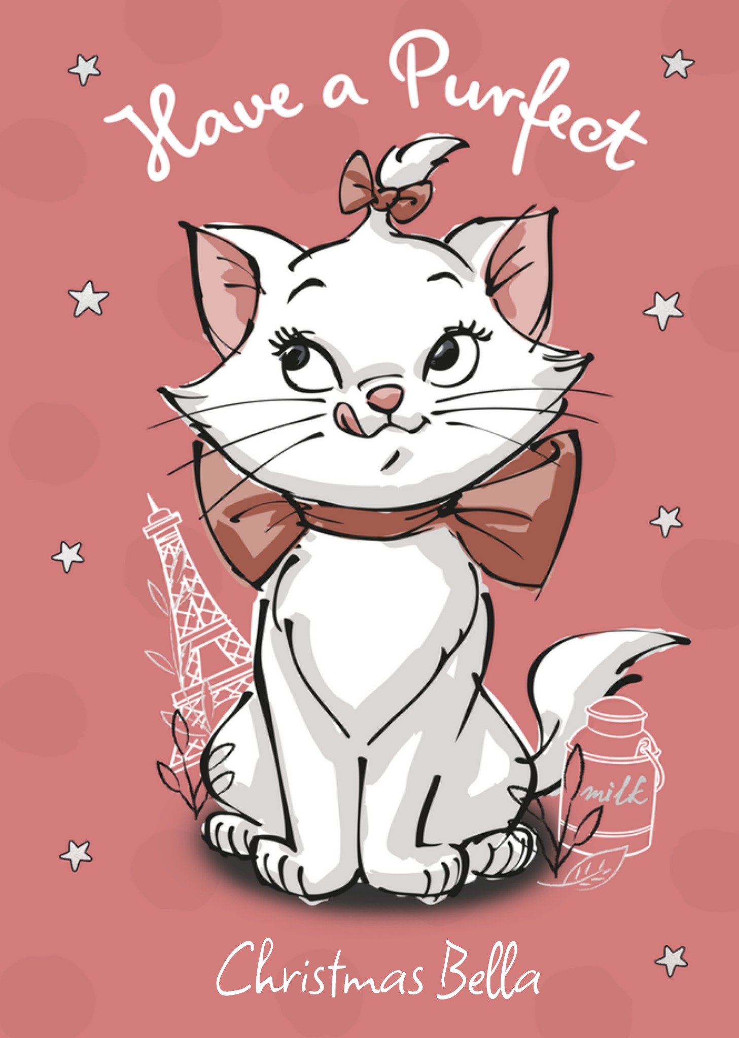 Kerstkaart Aristocats Met naam Disney