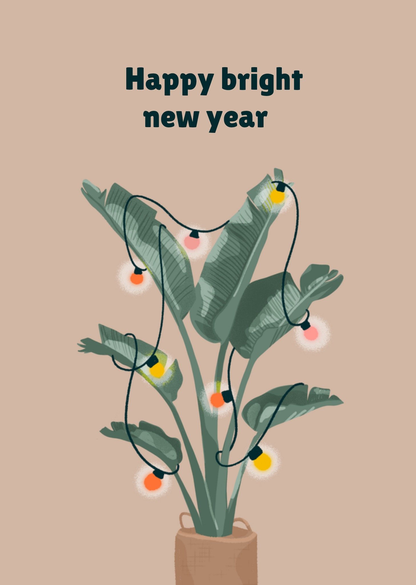 Greetz Nieuwjaarskaart Happy bright new year Standard Card