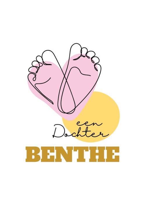 Paperclip | Geboortekaart | dochter | met naam