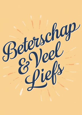Greetz | Beterschap Ansichtkaart | Beterschap & veel liefs
