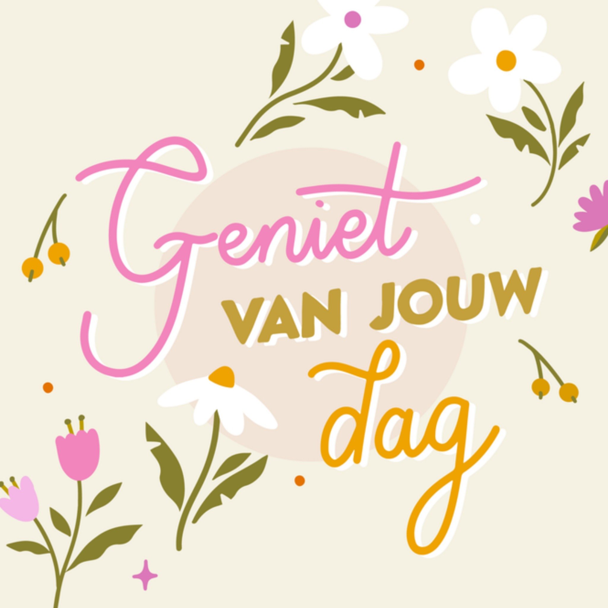 Greetz Verjaardagskaart geniet van jouw dag Vierkant