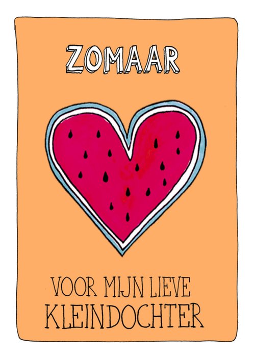 Sandysign | Zomaar kaart | Watermeloen Hart