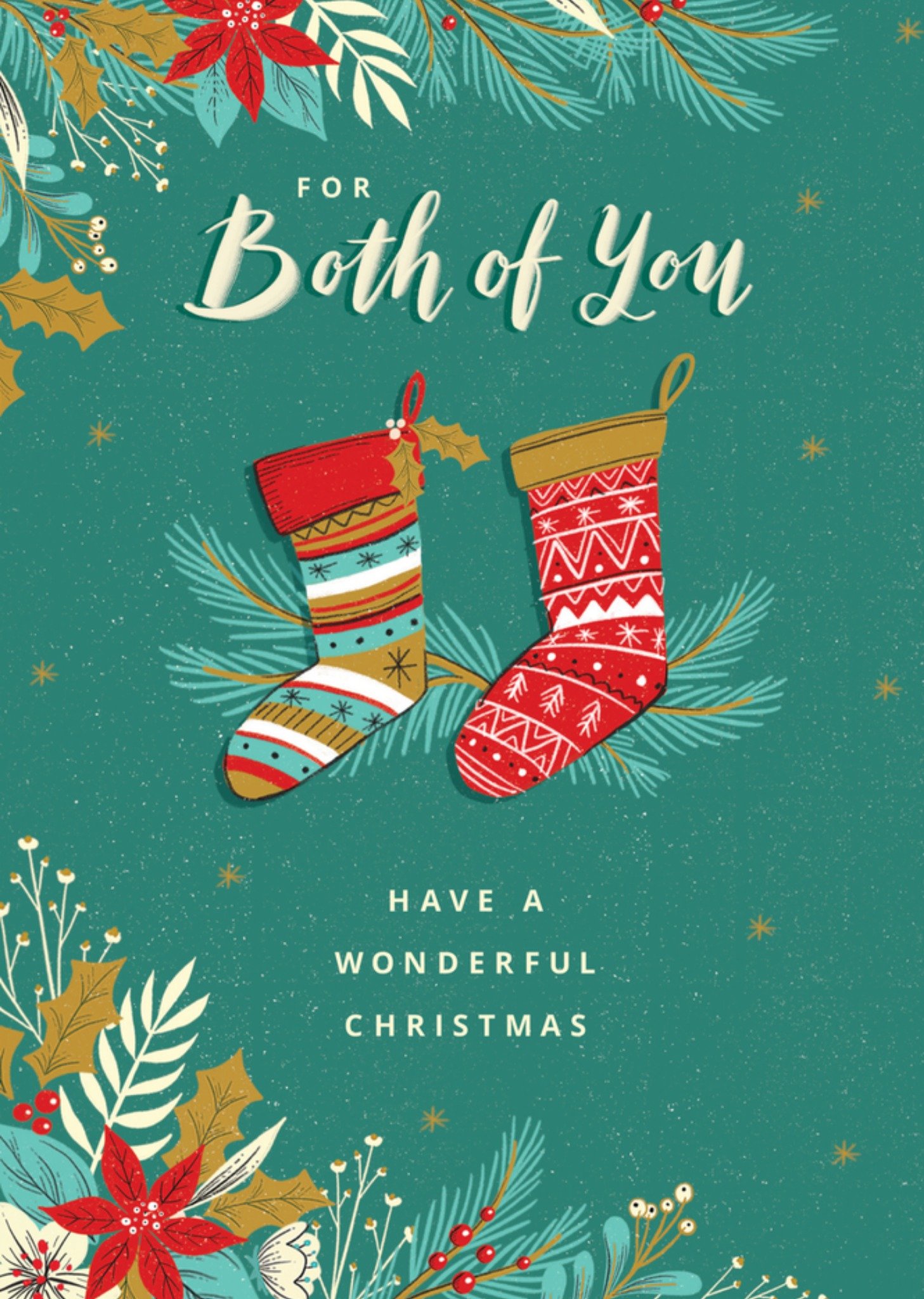 Kerstkaart kerst sok Dalia Clark Design