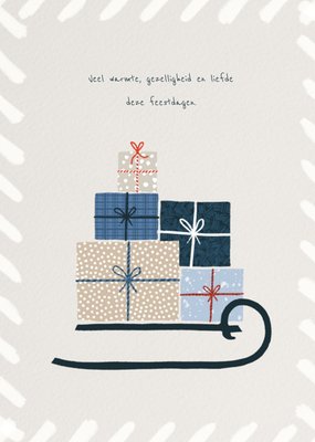 Greetz | Kerstkaart | slee | aanpasbare tekst