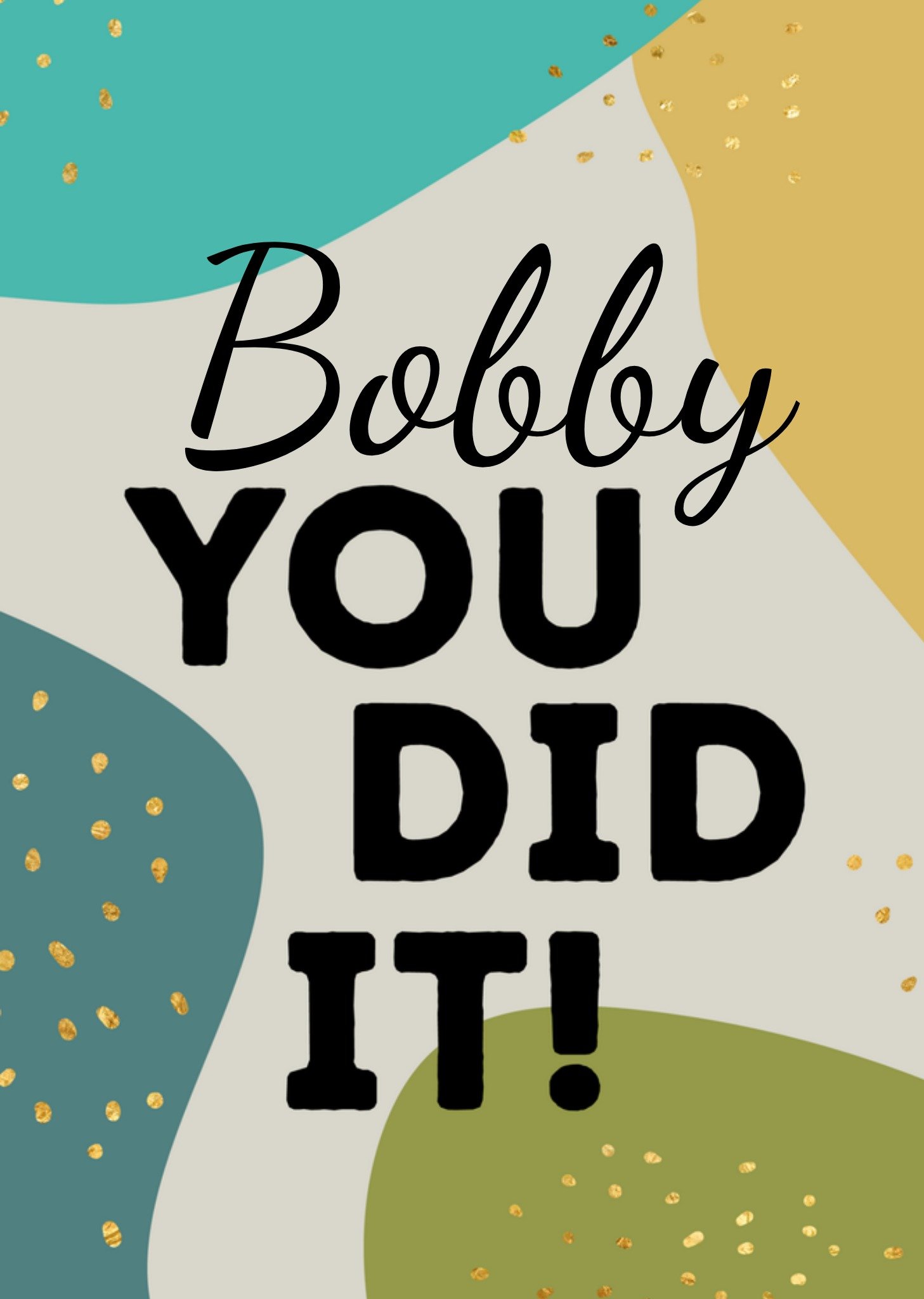 Geslaagd kaart met naam Kaart Greetz