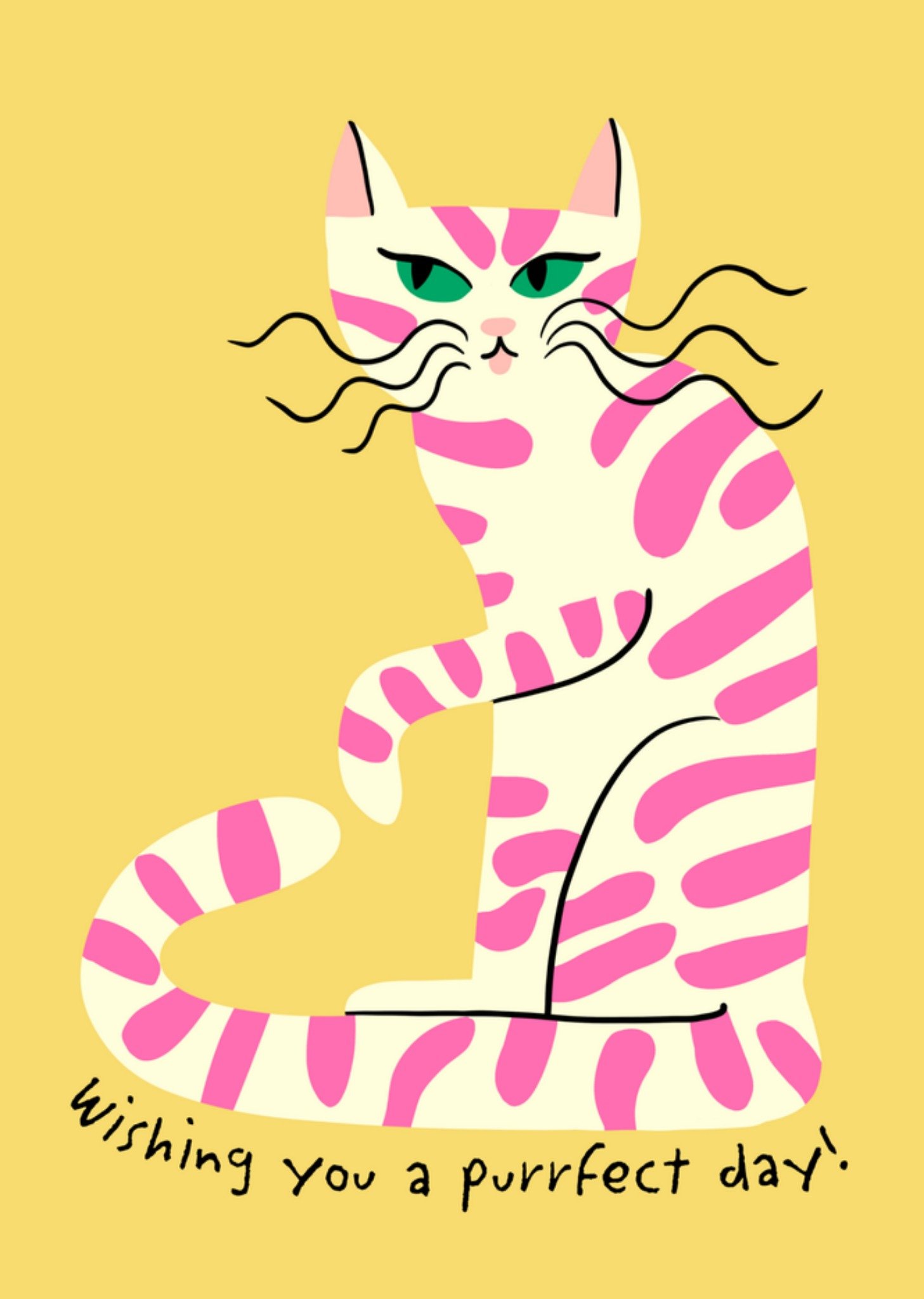 Greetz Verjaardagskaart kat illustratie Standard Card