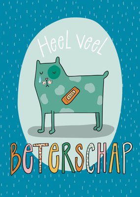 Funny Side Up | Beterschapskaart | Kat