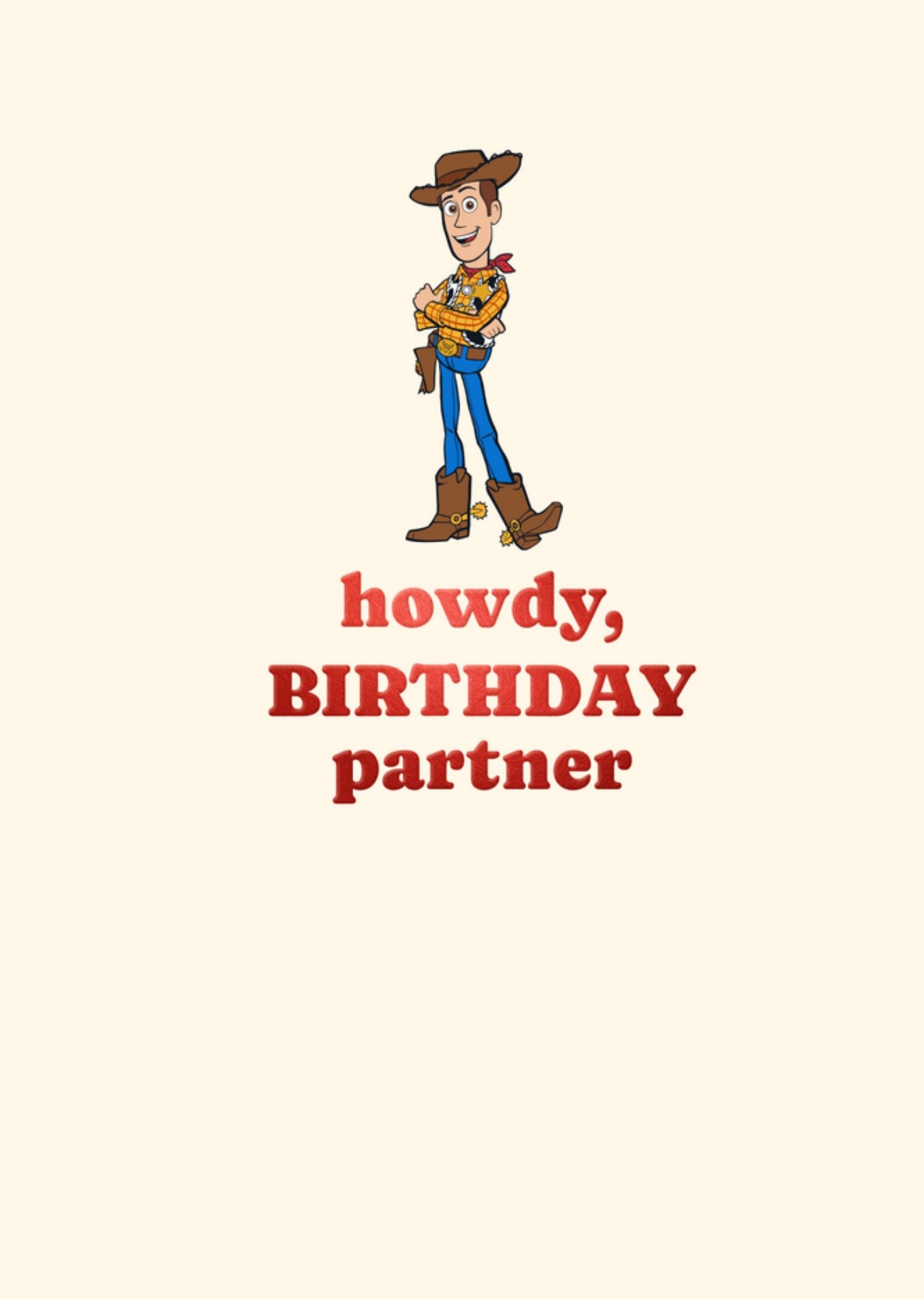 Disney Verjaardagskaart Woody Howdy Birthday Partner Toy Story
