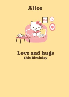 Hello Kitty | Verjaardagskaart | Love and hugs