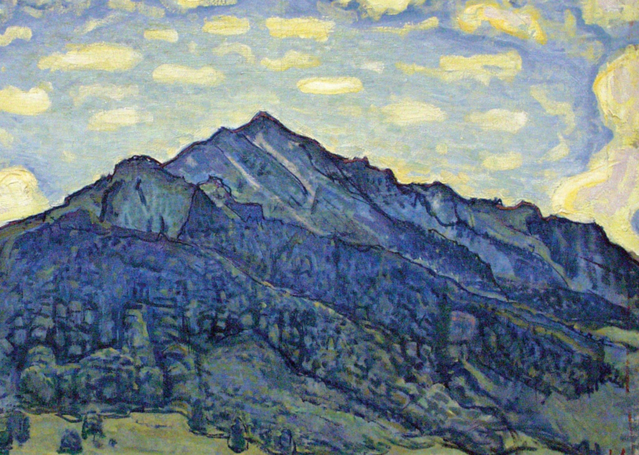 Ferdinand Hodler. Landschap in de Zwitserse alpen Kaart Klaas de Jong