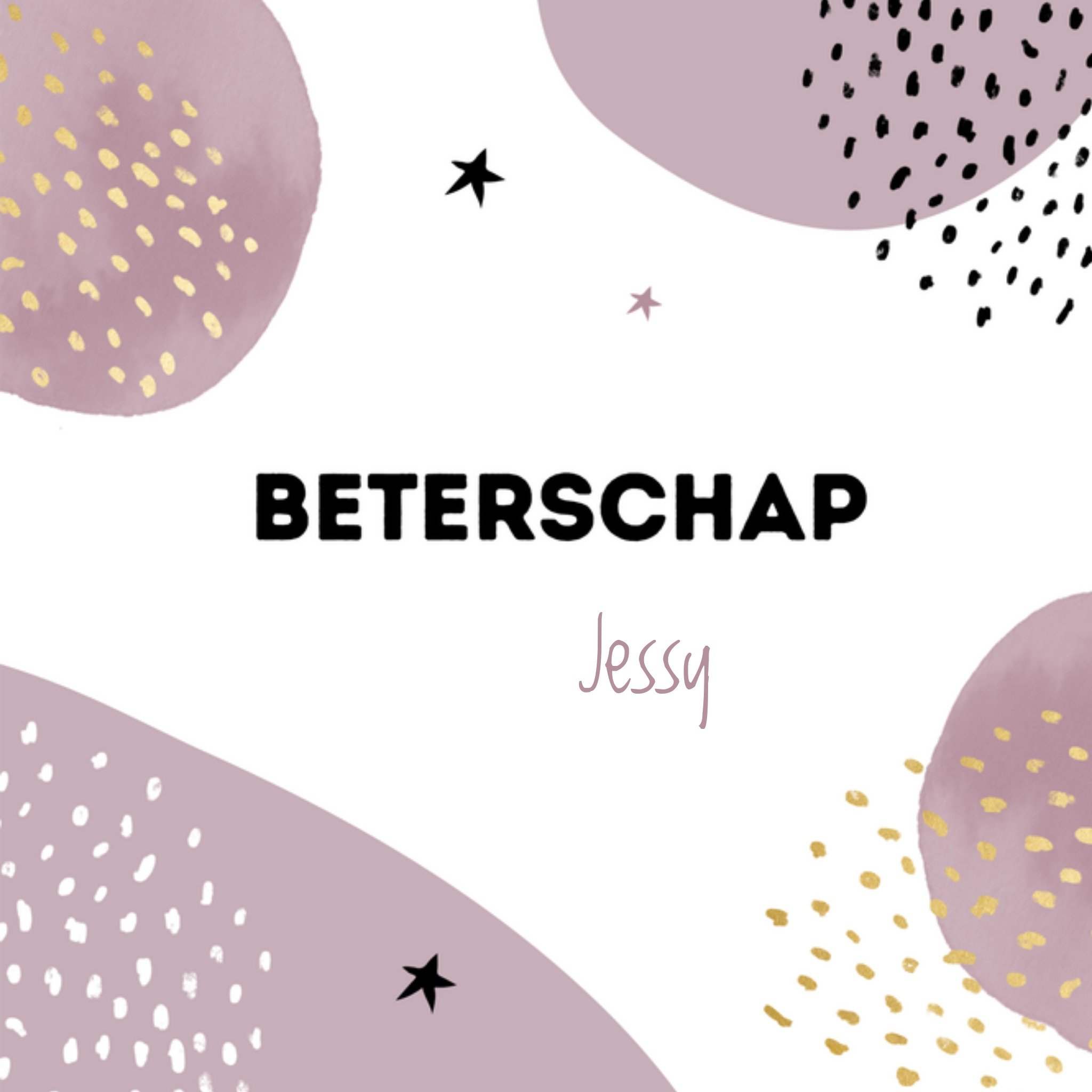Greetz Beterschapskaart met naam Vierkant