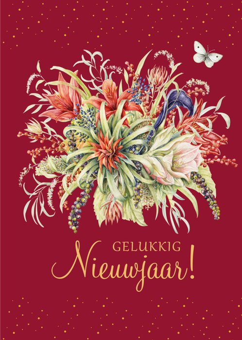 Janneke Brinkman | Nieuwjaarskaart | Bloemen | Geluk