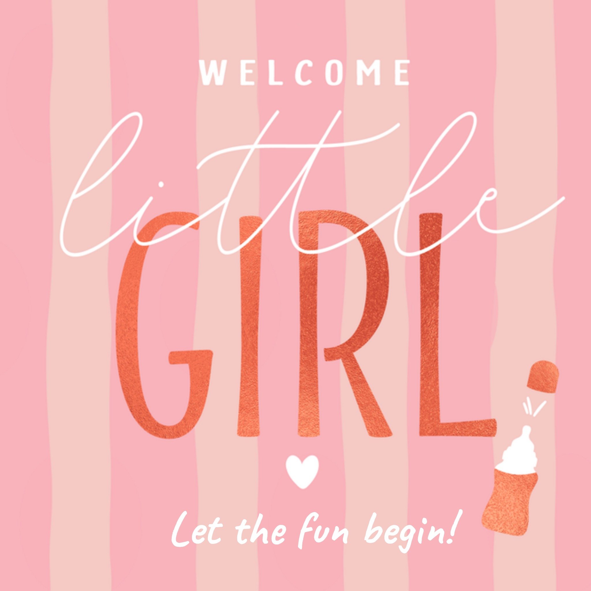Luckz Geboortekaart Welcome little girl Vierkant