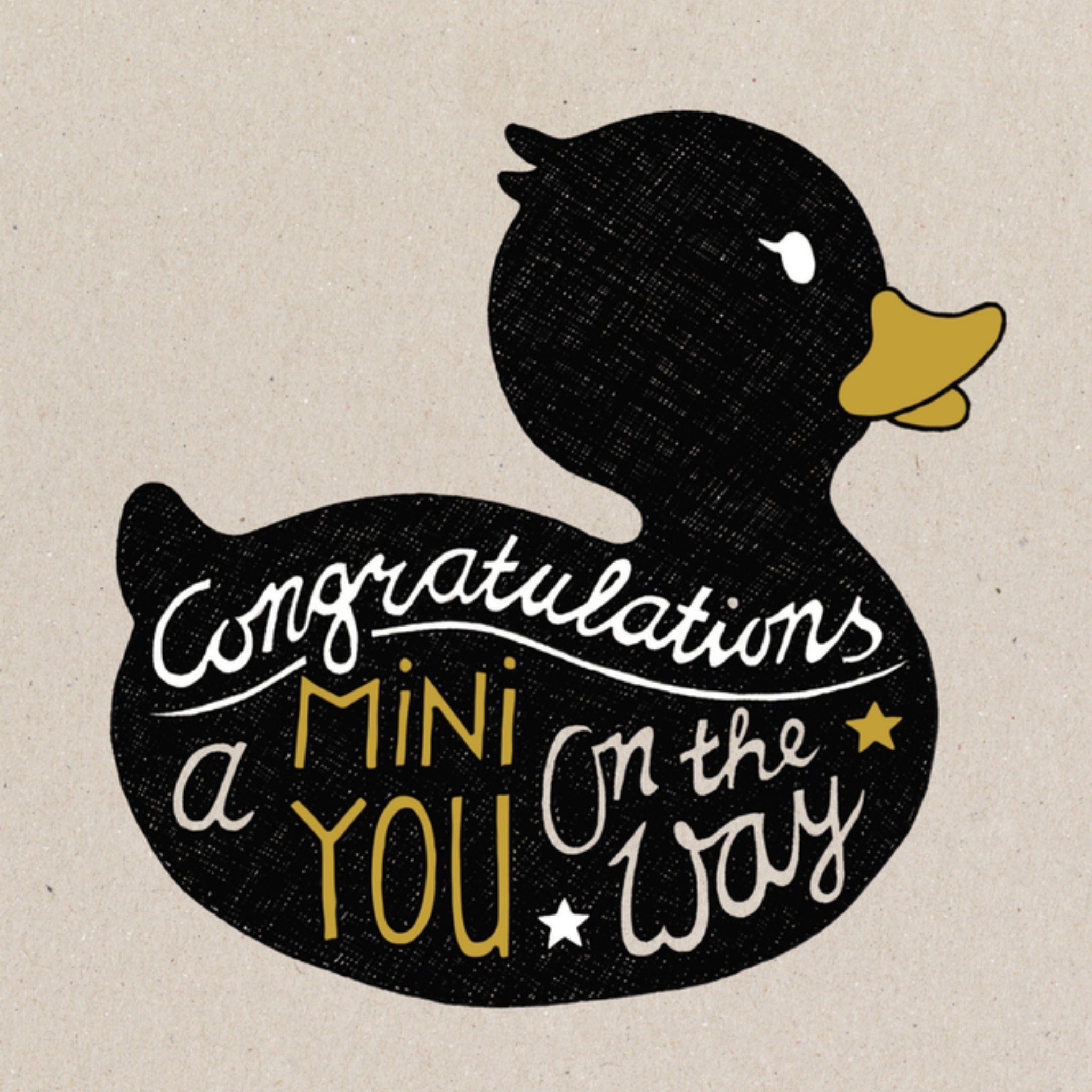 Zwangerschapskaart mini you Vierkante Kaart Paperclip