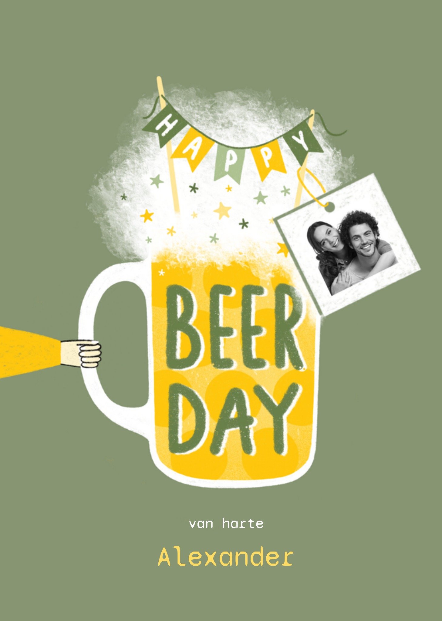 Verjaardagskaart foto met naam Kaart Marieke Witke